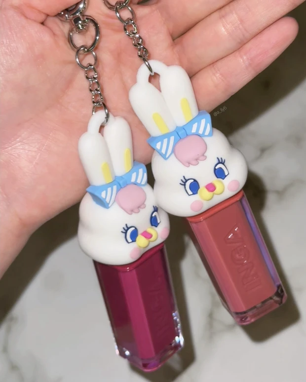INGA インガ MOMOREI モモレイ コラボ コスメ 韓国 Qoo10 キーリング 可愛い うさぎ リップ ティント ブルベ