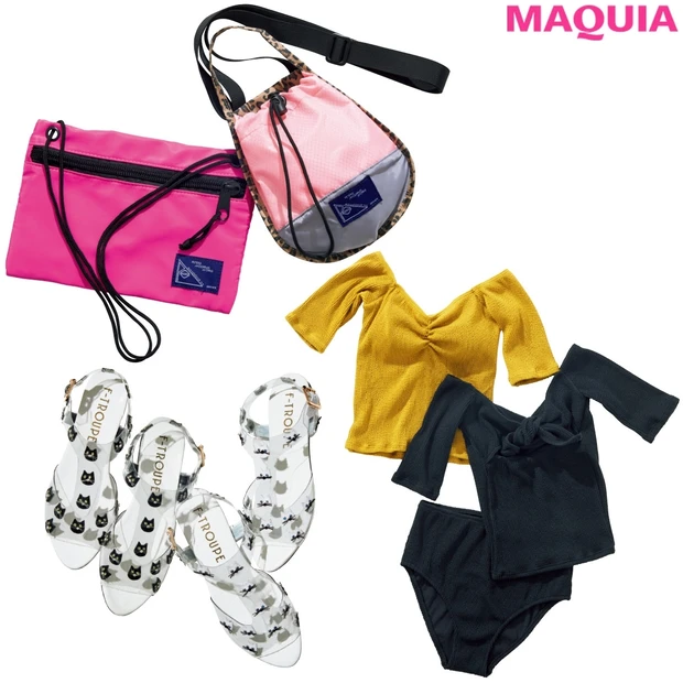 夏が待ち遠しいおしゃれアイテム3選！ 水着、サコッシュ、猫サンダル