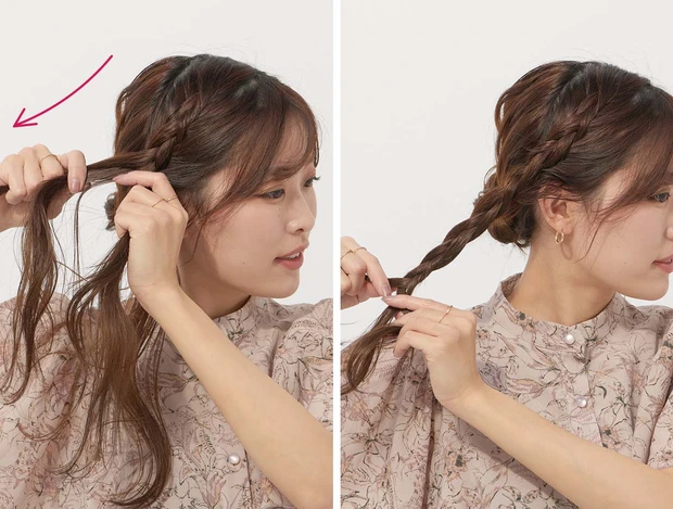 【セルフヘアアレンジ】動画で学ぶ! くるりんぱ、ロープ編み、Uピンの留め方、編み込みの正しいやり方とコツを人気美容師AYAMARさんが解説_22