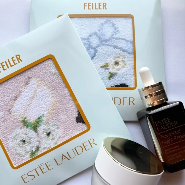 エスティ ローダー×フェイラーが夢のコラボ！ 限定オリジナルハンカチ付きのコスメセットが登場