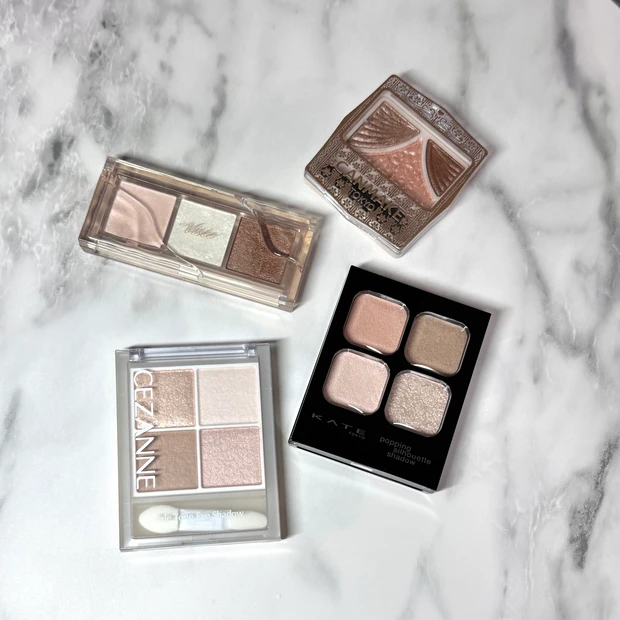 ドラッグストアコスメ プチプラピンクブラウンアイシャドウ