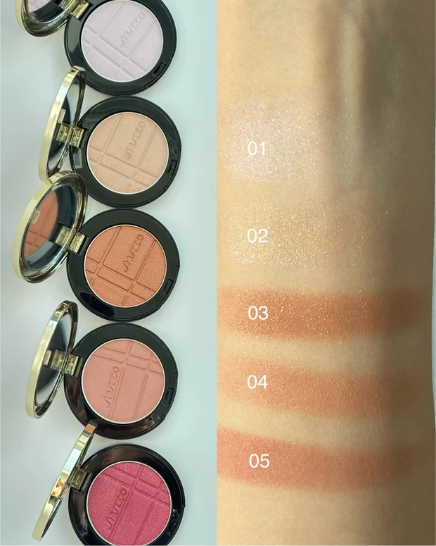 SHISEIDO カラー＋グロウ エンハンサー 01～05 スウォッチ