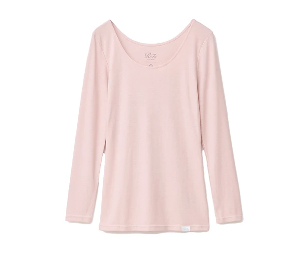 2026冬 温活グッズ ReFa モイストリブ Uネックショートスリーブインナー