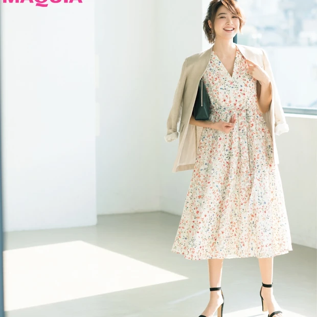 【着たい春服×似合うメイク】花柄ワンピースは色と質感のバランスで甘さを軽…