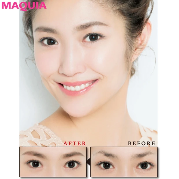 吊り眉は、脱・細尻眉で柔らかい印象に