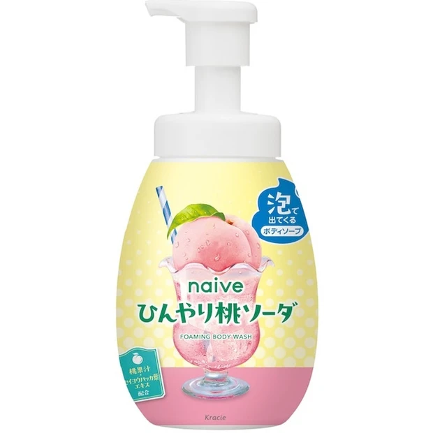 泡で出てくるボディソープ（ひんやり桃ソーダ）