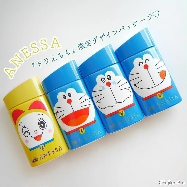 【4位】アネッサの日焼け止めに「ドラえもん」の限定パッケージが登場! さまざまな表情が描かれた可愛いデザインに注目