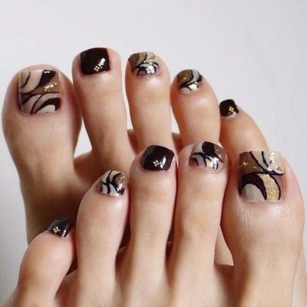 すべて手描き☆大胆ランダムカラーネイル！【ギ☆のセルフネイル手本帖】