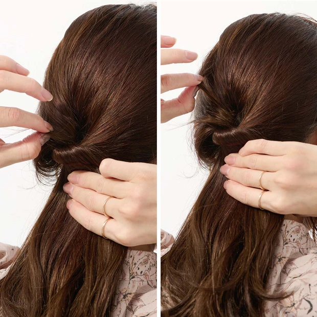【セルフヘアアレンジ】動画で学ぶ! くるりんぱ、ロープ編み、Uピンの留め方、編み込みの正しいやり方とコツを人気美容師AYAMARさんが解説_8