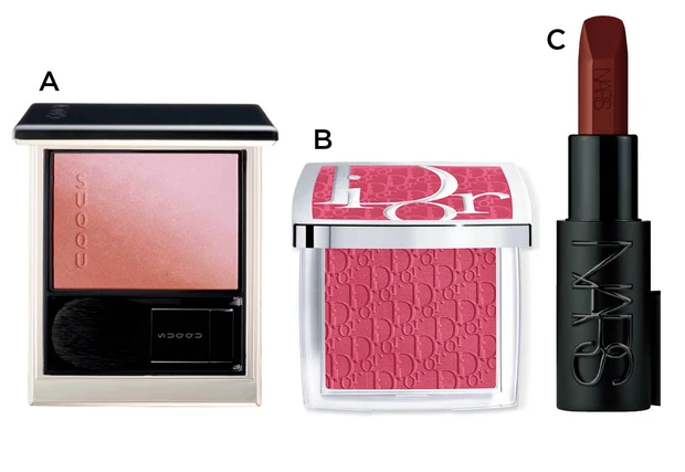 HANA マキア 25年11月号 秋メイク SUQQU ブラーリング カラー ブラッシュ 07 ディオール バックステージ ロージー グロウ 012 NARS エクスプリシット リップスティック 808