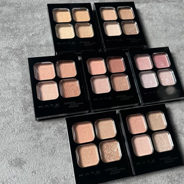 【1位】《KATE》人気の淡色シャドウから新色発売!ポッピングシルエットシャドウ全色レビュー