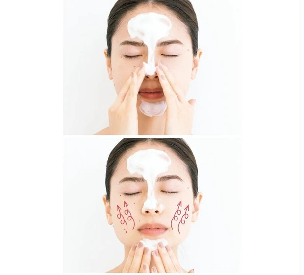 あまり考えず頬から伸ばすと乾燥のモトに！