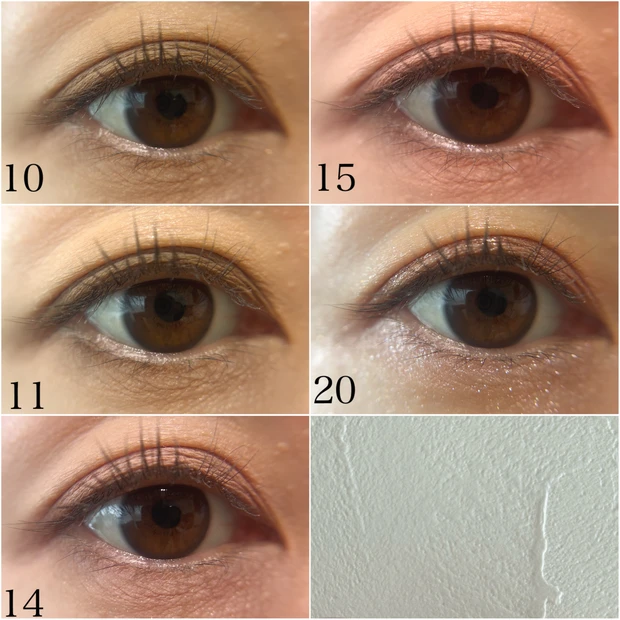 イエベ冬におすすめのヒンス シングルアイシャドウ スウォッチ