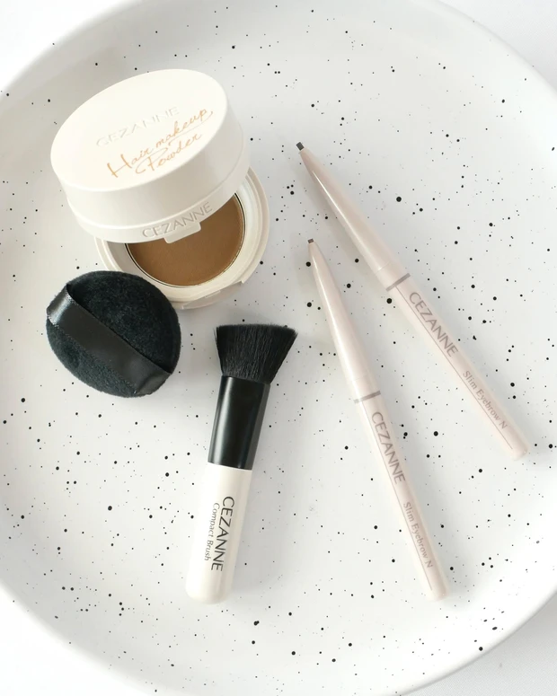 セザンヌ 細芯アイブロウN、コンパクトブラシ