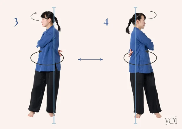 スワイショウ 楊玲奈 腕を横に振るスワイショウ スワイショウのやり方 体の捻り方