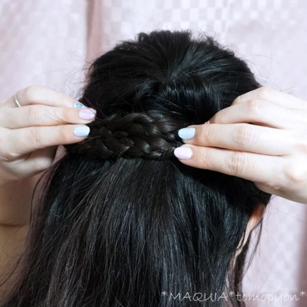 くるりんぱ&三つ編みだけ♪簡単!ハーフアップのお呼ばれヘアアレンジ♪