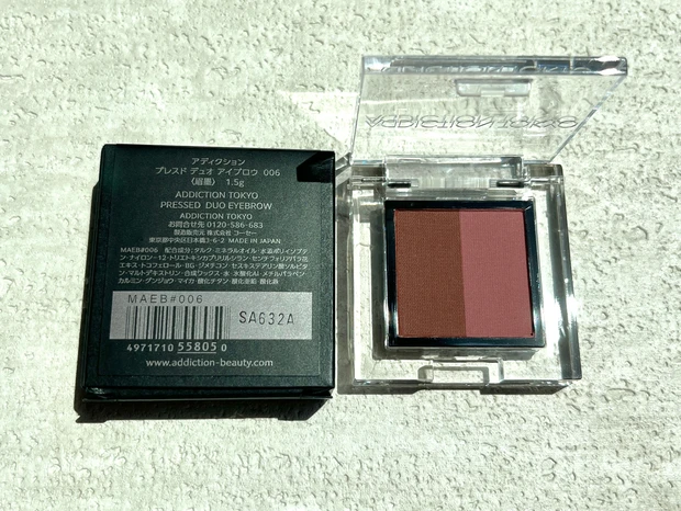 【カラーニュアンスアイブロウで一気にお洒落顔！】ADDICTIONの夏コレから発色◎粉とびしにくい優秀アイブロウパウダープレスド デュオ アイブロウ　005 Apricot Duo 006 Berry Duoをご紹介！_3