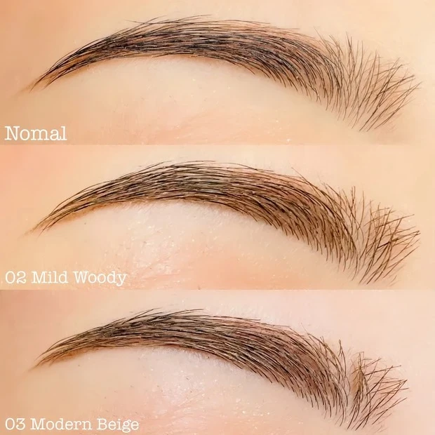 ハンオールブロウカラー02・03を使った眉メイク