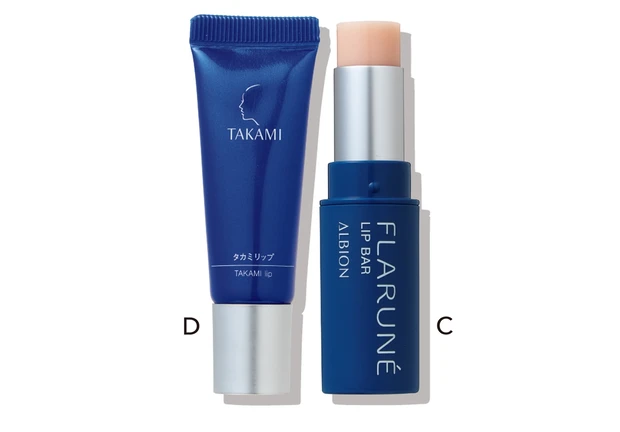 C フラルネ リップバー ￥2750／アルビオン　D タカミリップ 7g ￥2530／タカミ