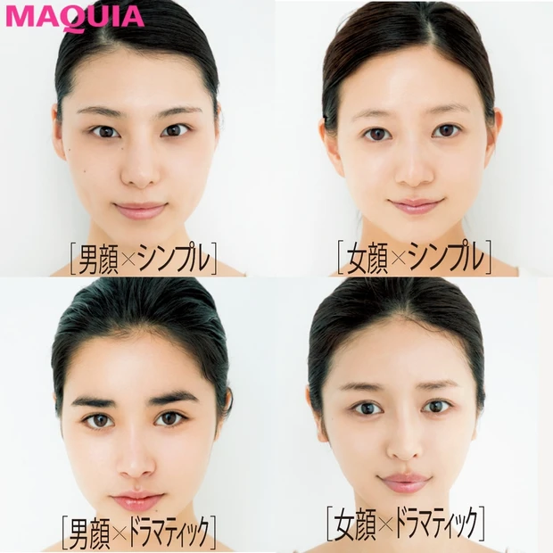 まずは顔立ちをセルフチェック! 4タイプ別・似合うEYE&LIPレシピ