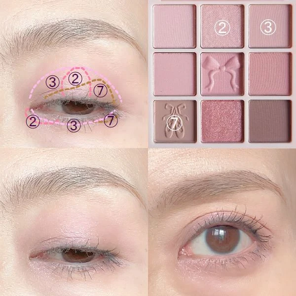 「dasique シャドウパレット＜35 ラブエンジェル＞」のメイクレシピ