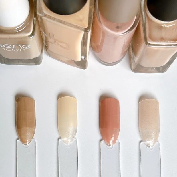 ベージュネイルのカラー比較