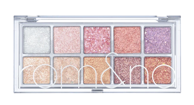 どんなパーソナルカラーにもおすすめ　ロムアンド　rom&nd　ベターザンパレット　00 ライト&グリッターガーデン