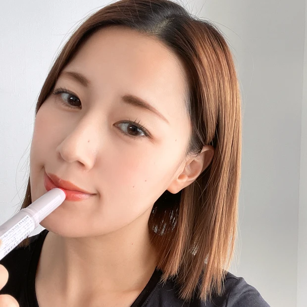 キャンメイク ステイオンバームルージュ 02 仕上がり