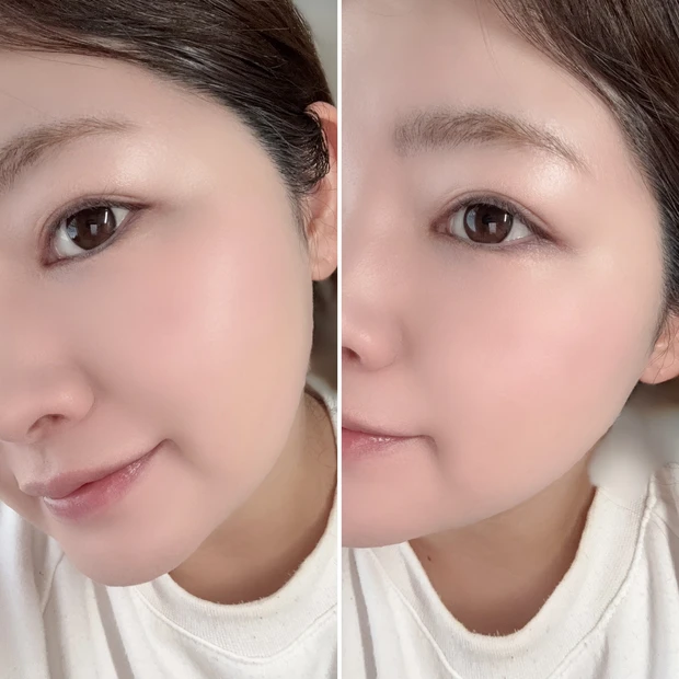 キャンメイク 新作 クリームチーク 25 さくらんぼホイップ ブルベ 仕上がり