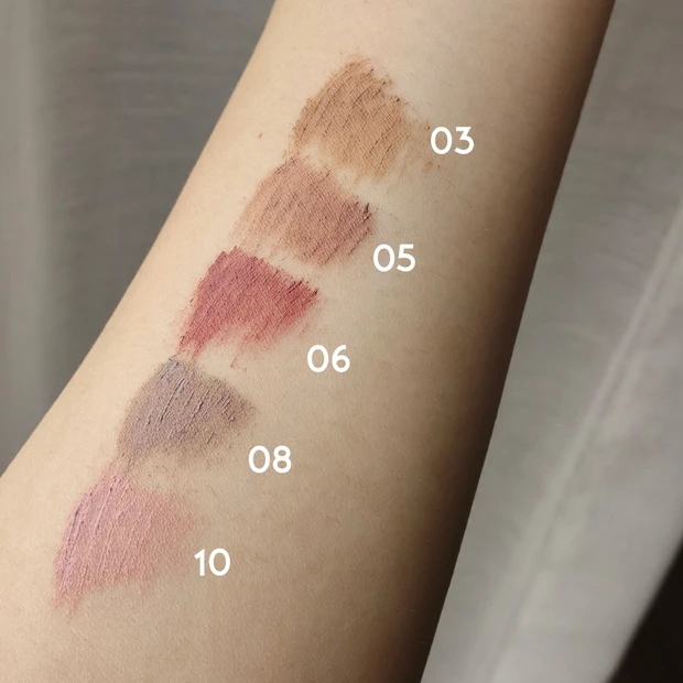 【ロムアンド】人気の眉マスカラ5色を比較スウォッチ