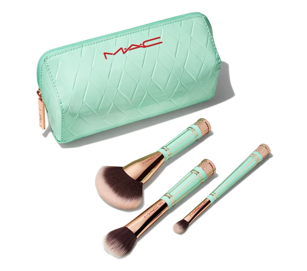 M･A･Cの限定ポーチ付きクリスマスコフレ マック オブ オール トレード ブラシ キット