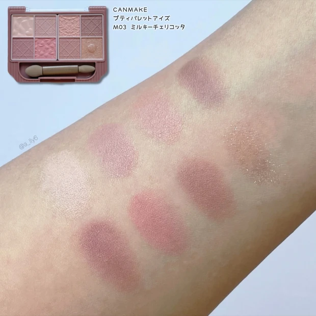 CANMAKE キャンメイク プティパレットアイズ アイシャドウ アイシャドウパレット マット ツヤ パール ラメ プチプラ スウォッチ
