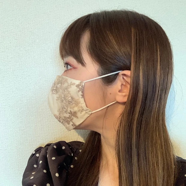 mysty woman フローラル刺繍マスク