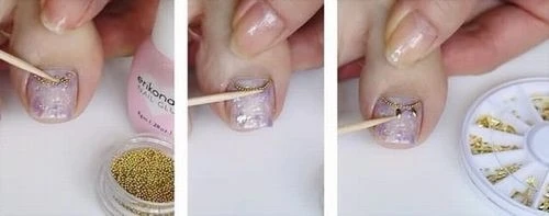 【夏のおすすめネイル】足元にもアクセサリー級の華やかさを! 気分も上がる天然石風ネイル_7