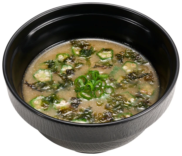 スシロー_オクラとあおさの味噌汁(62kcal)