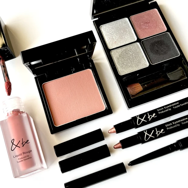 3月9日発売!ヘアメイクアップアーティスト河北裕介さんのブランド【&be新作&新色をスウォッチ!!】イエベもブルベも使える初のチーク!エッジの効いたパレットアイシャドウなど5アイテムが登場!メイクパターンも2種類あります♡_10