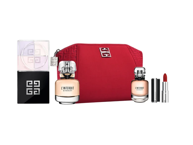 「パルファム ジバンシイ」赤いポーチが目をひく豪華なキットに注目【クリスマスコフレ2025】