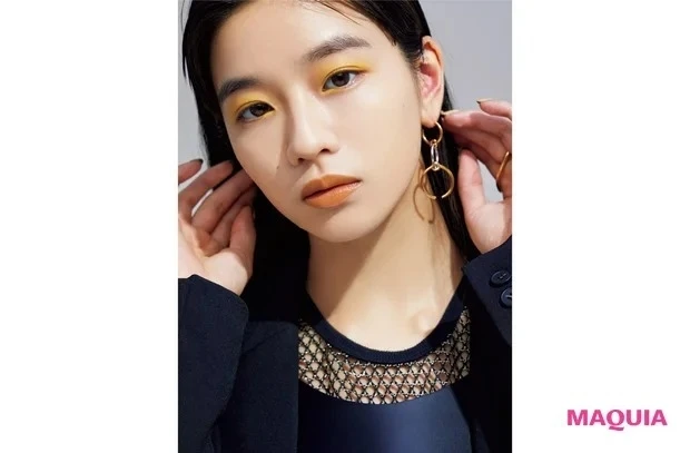 ザ アイシャドウ マット 022Mを使ったイエローメイク_1