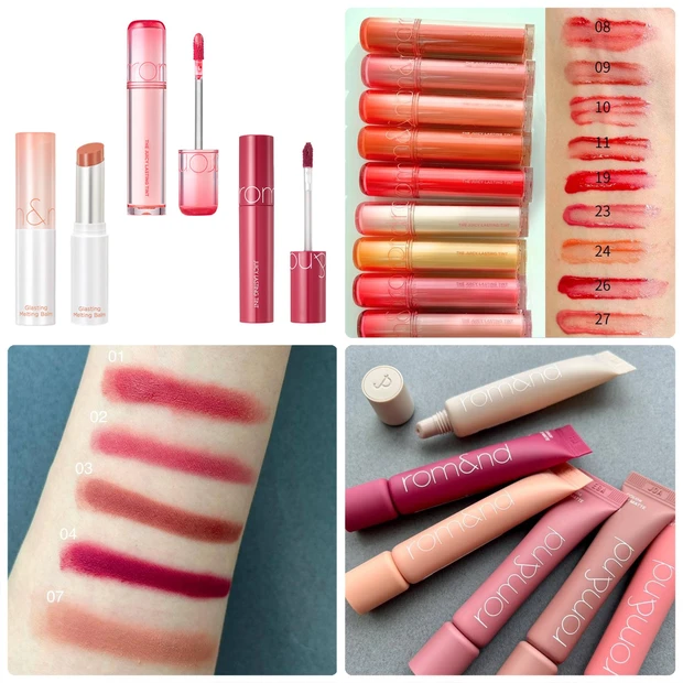 ロムアンドの人気リップ6選】ブルべ・イエベ別スウォッチ＆口コミをご
