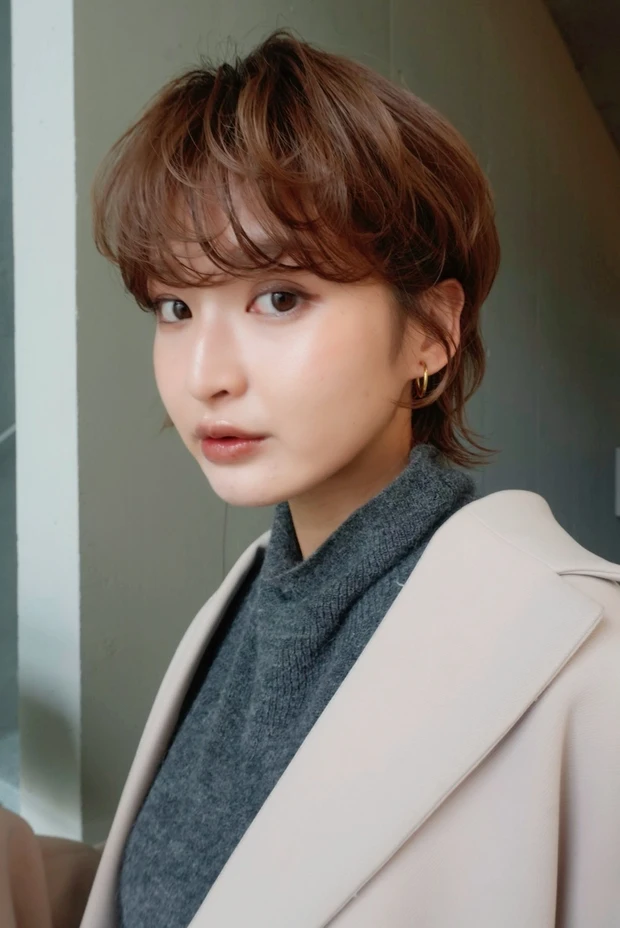 開運ヘア 2026年　髪型　ショートボブ　ショートヘア　小顔ヘア　正面　MUKU　石原萌