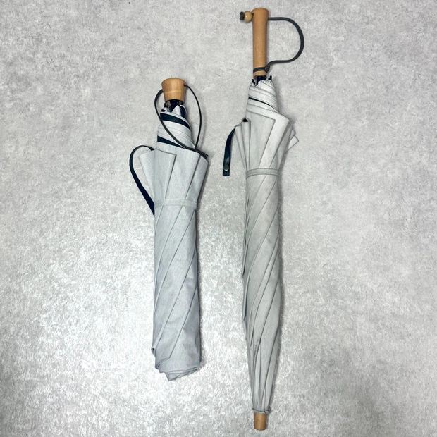 サンバリア100 2段折り3段折り 外ベルトでまとめた時の比較