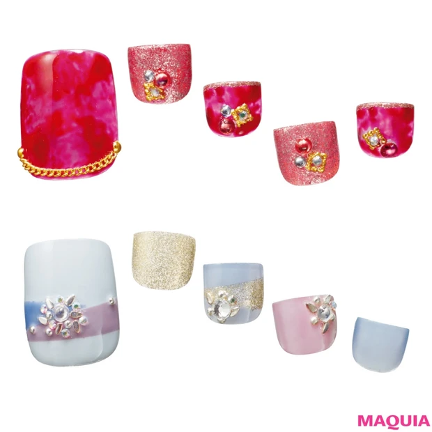 プチプラセルフネイルで高見えドレスアップ！ クリスマスは優美なカラーで足…