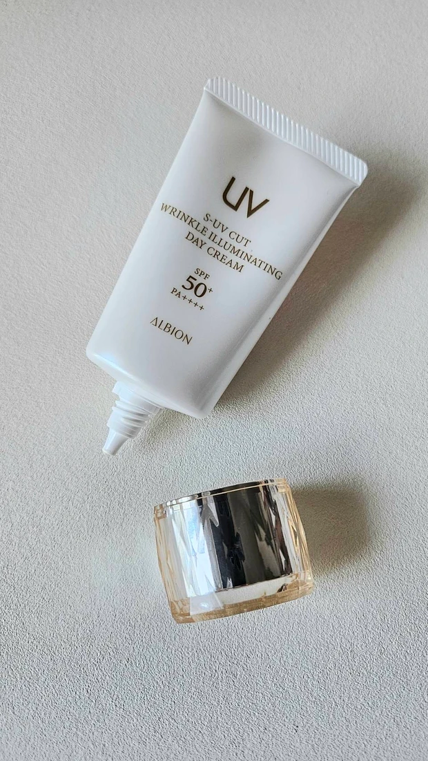アルビオン、S-UV カット リンクル イルミネイティング デイクリーム、日焼け止め、UVケア、マキア、オッス！推しコス