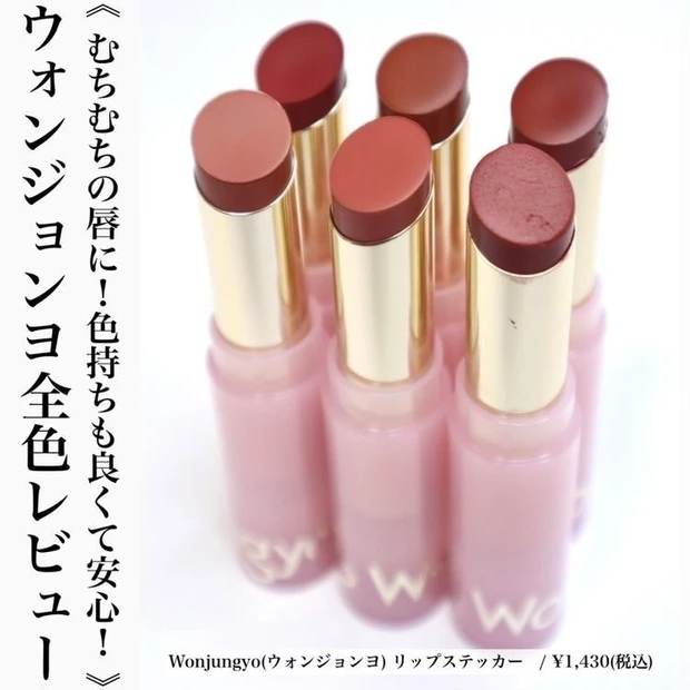 【2位】《ウォンジョンヨ》リップモンスターと処方が似ている?! リップステッカーを全色スウォッチ