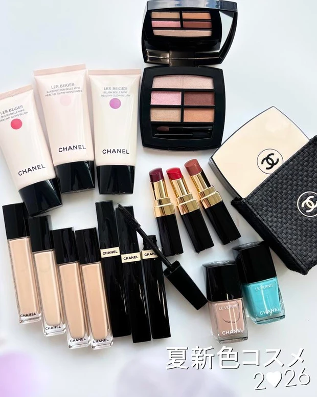 シャネル夏新色コスメのスウォッチ