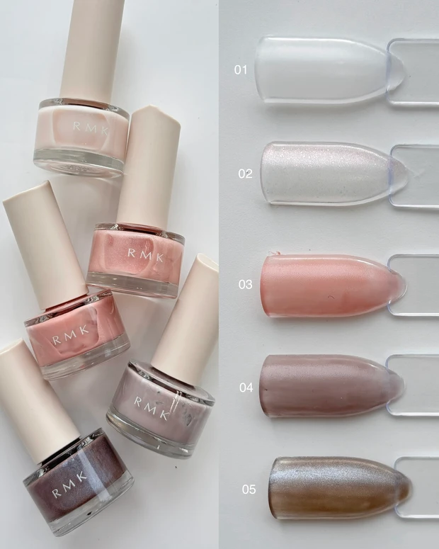 RMK シャイン ラッシュ ネイルカラー 01~05 スウォッチ