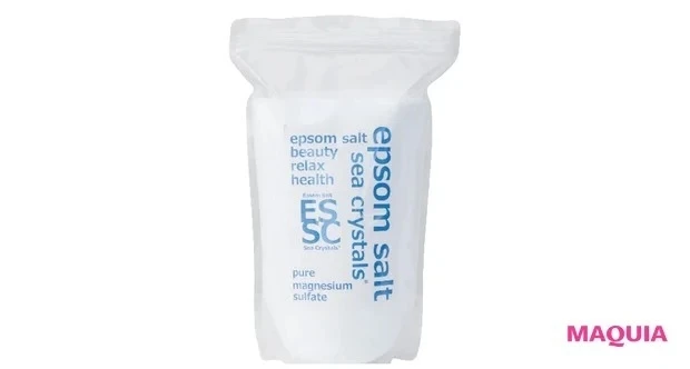 即温まり、保温効果が持続。シークリスタルス エプソムソルト 2.2kg ¥1340/ヒロセ