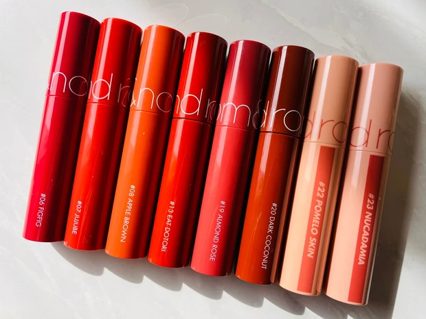 次回のQoo10メガ割候補！大人気韓国コスメ、【rom&nd(ロムアンド)】のジューシーラスティングティント、手持ち8色をスウォッチ・動画と共にレビューしました♡_7_1