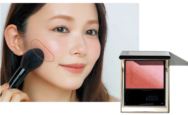 マキア 秋メイク 2025 チーク おすすめ ベースメイク スック ブラーリング カラー ブラッシュ 07 使い方