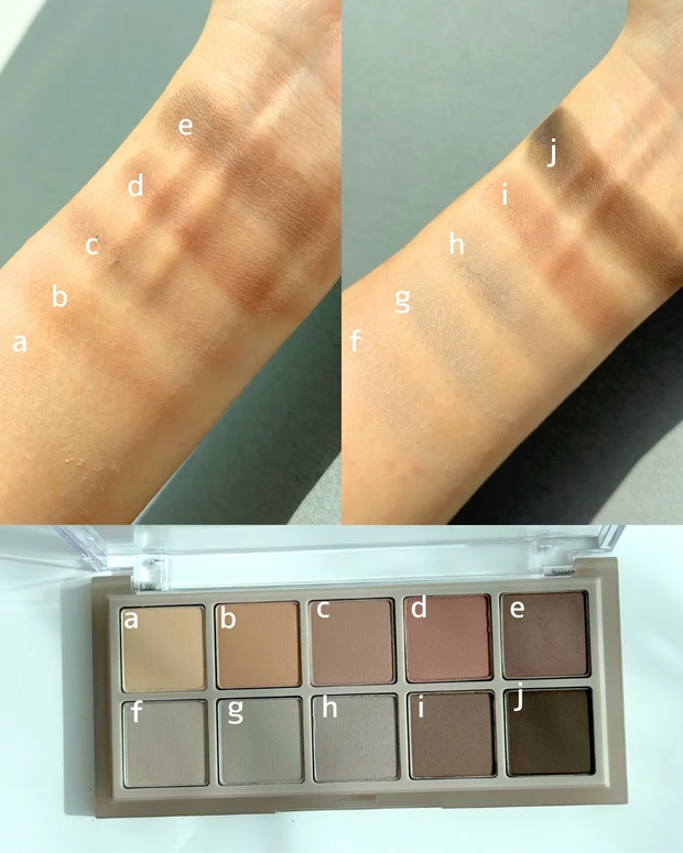 ブルベ冬　ロムアンド　rom&nd　ベターザンパレット　04 ダスティフォグガーデンのスウォッチ